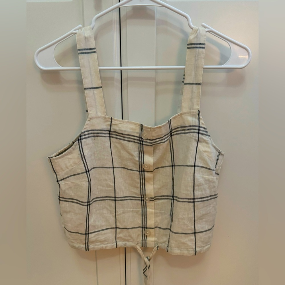 A NEW DAY front drawstring tank top size:S NWOT